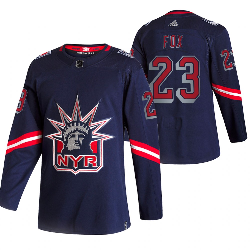 2021 Adidias New York Rangers #23 Adam Fox Navy Men Reverse Retro Alternate NHL Jersey->new york rangers->NHL Jersey